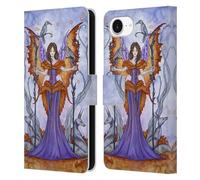 Head Case Designs Officially Licensed Amy Brown Raven Pixie Elemental Fairies Leather Wallet Case Compatible With Apple iPhone 16e