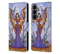 Head Case Designs Officially Licensed Amy Brown Raven Pixie Elemental Series Leather Wallet Case Compatible With Samsung Galaxy S26 Plus