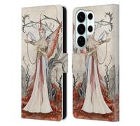 Head Case Designs Officially Licensed Amy Brown White Witch Elemental Series Leather Wallet Case Compatible With Samsung Galaxy S26 Ultra