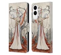 Head Case Designs Officially Licensed Amy Brown White Witch Elemental Series Leather Wallet Case Compatible With Samsung Galaxy S25 Edge