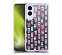 Head Case Designs Officially Licensed Andrea Lauren Design Coffee Food Pattern Gel Case [Military Grade Protection] Compatible With Samsung Galaxy S25 Edge
