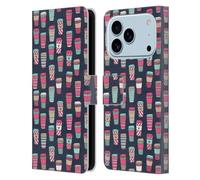 Head Case Designs Officially Licensed Andrea Lauren Design Coffee Food Pattern Leather Wallet Case Compatible With Apple iPhone 17 Pro