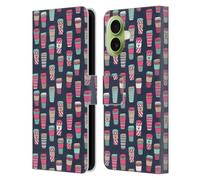Head Case Designs Officially Licensed Andrea Lauren Design Coffee Food Pattern Leather Wallet Case Compatible With Apple iPhone 17