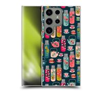 Head Case Designs Officially Licensed Andrea Lauren Design Jars & Teacups Food Pattern Hard Back Case Compatible With Samsung Galaxy S24 Ultra 5G