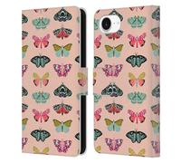 Head Case Designs Officially Licensed Andrea Lauren Design Moths Lady Like Leather Wallet Case Compatible With Apple iPhone 16e