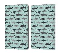 Head Case Designs Officially Licensed Andrea Lauren Design Sharks Sea Animals Leather Wallet Case Compatible With Kindle Paperwhite 1/2 / 3