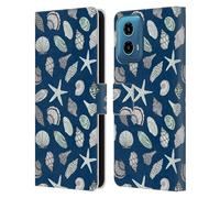 Head Case Designs Officially Licensed Andrea Lauren Design Shells Sea Animals Leather Book Wallet Case Cover Compatible With Motorola Moto G34 5G