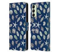Head Case Designs Officially Licensed Andrea Lauren Design Shells Sea Animals Leather Wallet Case Compatible With Samsung Galaxy A14 5G