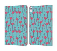 Head Case Designs Officially Licensed Andrea Lauren Design Simple Flamingo Birds Leather Wallet Case Compatible With Apple iPad Air 13 2024/2025