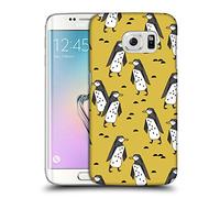 Head Case Designs Officially Licensed Andrea Lauren Design Yellow Penguins Birds Hard Back Case Compatible With Samsung Galaxy S6 edge