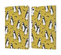 Head Case Designs Officially Licensed Andrea Lauren Design Yellow Penguins Birds Leather Wallet Case Compatible With Apple iPad Air 13 2024/2025