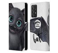 Head Case Designs Officially Licensed Animal Club International Bat Faces Leather Wallet Case Compatible With Galaxy A52 / A52s / 5G (2021)