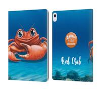 Head Case Designs Officially Licensed Animal Club International Crab Underwater Leather Wallet Case Compatible With Apple iPad Air 13 2024/2025