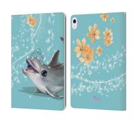 Head Case Designs Officially Licensed Animal Club International Dolphin Royal Faces Leather Wallet Case Compatible With Apple iPad Air 13 2024/2025