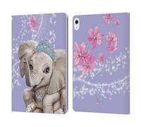 Head Case Designs Officially Licensed Animal Club International Elephant Royal Faces Leather Wallet Case Compatible With Apple iPad Air 13 2024/2025