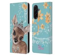 Head Case Designs Officially Licensed Animal Club International Fawn Royal Faces Leather Wallet Case Compatible With Samsung Galaxy A36 5G