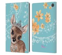 Head Case Designs Officially Licensed Animal Club International Fawn Royal Faces Leather Wallet Case Compatible With Amazon Fire Max 11 2023