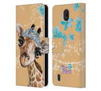 Head Case Designs Officially Licensed Animal Club International Giraffe Royal Faces Leather Book Wallet Case Cover Compatible With Nokia C01 Plus/C1 2nd Edition