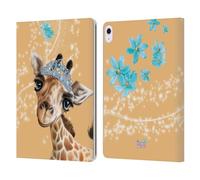 Head Case Designs Officially Licensed Animal Club International Giraffe Royal Faces Leather Wallet Case Compatible With Apple iPad Air 13 2024/2025