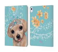 Head Case Designs Officially Licensed Animal Club International Golden Retriever Royal Faces Leather Wallet Case Compatible With Apple iPad Air 13 2024/2025