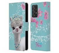 Head Case Designs Officially Licensed Animal Club International Llama Royal Faces Leather Wallet Case Compatible With Galaxy A52 / A52s / 5G (2021)