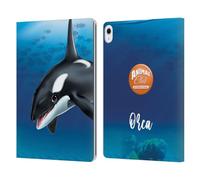 Head Case Designs Officially Licensed Animal Club International Orca Underwater Leather Wallet Case Compatible With Apple iPad Air 13 2024/2025