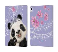 Head Case Designs Officially Licensed Animal Club International Panda Royal Faces Leather Wallet Case Compatible With Apple iPad Air 13 2024/2025