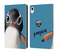 Head Case Designs Officially Licensed Animal Club International Penguin Faces Leather Wallet Case Compatible With Apple iPad mini (2021/2024)