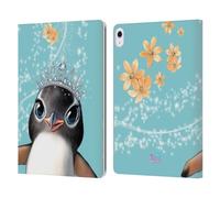 Head Case Designs Officially Licensed Animal Club International Penguin Royal Faces Leather Wallet Case Compatible With Apple iPad Air 13 2024/2025