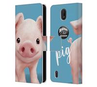 Head Case Designs Officially Licensed Animal Club International Pig Faces Leather Book Wallet Case Cover Compatible With Nokia C01 Plus/C1 2nd Edition