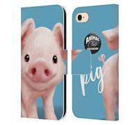 Head Case Designs Officially Licensed Animal Club International Pig Faces Leather Wallet Case Compatible With Apple iPhone 7/8 / SE 2020 & 2022