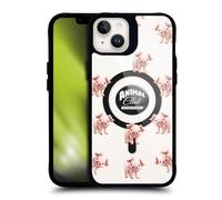 Head Case Designs Officially Licensed Animal Club International Pig Pattern Icons Black Shockproof Bumper Case [Military Grade Protection] Compatible with and Compatible with MagSafe Apple iPhone 14