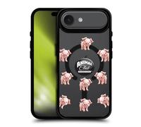 Head Case Designs Officially Licensed Animal Club International Pig Pattern Icons Black Shockproof Bumper Case [Military Grade Protection] Compatible with and Compatible with MagSafe Apple iPhone 17