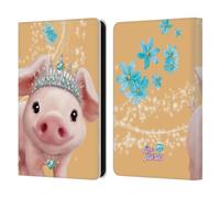 Head Case Designs Officially Licensed Animal Club International Pig Royal Faces Leather Wallet Case Compatible With Amazon Kindle 11th Gen (2024)
