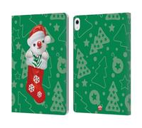Head Case Designs Officially Licensed Animal Club International Polar Bear Christmas Socks Leather Wallet Case Compatible With Apple iPad Air 13 2024/2025