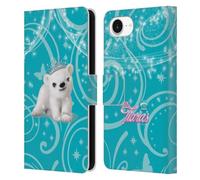 Head Case Designs Officially Licensed Animal Club International Polar Bear Pet Royalties Leather Wallet Case Compatible With Apple iPhone 16e