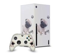 Head Case Designs Officially Licensed Animal Club International Pug Faces Game Console Wrap and Game Controller Skin Bundle Compatible With Xbox Series X