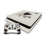 Head Case Designs Officially Licensed Animal Club International Pug Faces Vinyl Sticker Gaming Skin Decal Cover Compatible With Sony PlayStation 4 PS4 Slim Console and DualShock 4 Controller