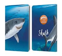 Head Case Designs Officially Licensed Animal Club International Shark Underwater Leather Wallet Case Compatible With Kindle Paperwhite 1/2 / 3