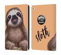 Head Case Designs Officially Licensed Animal Club International Sloth Faces Leather Wallet Case Compatible With Apple iPad Air 2 (2014)