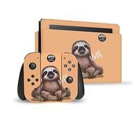 Head Case Designs Officially Licensed Animal Club International Sloth Faces Vinyl Sticker Gaming Skin Decal Cover Compatible With Nintendo Switch Console & Dock & Joy-Con Controller Bundle