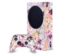 Head Case Designs Officially Licensed Anis Illustration Floral Chaos Art Mix Game Console Wrap and Game Controller Skin Bundle Compatible With Xbox Series S