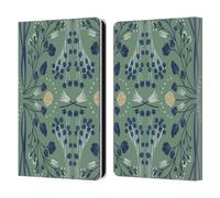 Head Case Designs Officially Licensed Anis Illustration Folk Emerald Green Floral And Leaves Leather Wallet Case Compatible With Amazon Kindle Paperwhite 6