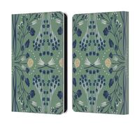 Head Case Designs Officially Licensed Anis Illustration Folk Emerald Green Floral And Leaves Leather Wallet Case Compatible With Amazon Kindle 11th Gen (2024)