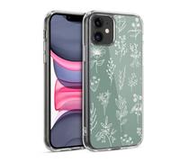 Head Case Designs Officially Licensed Anis Illustration Little Patagonian Sage Green Mix Pattern Gel Case [Military Grade Protection] Compatible with Apple iPhone 11 and Compatible with MagSafe