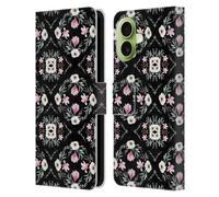 Head Case Designs Officially Licensed Anis Illustration Magnolia Eucalyptus & Anemonas Flower Pattern 4 Leather Wallet Case Compatible With Apple iPhone 17