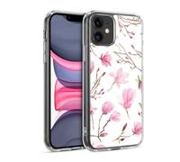 Head Case Designs Officially Licensed Anis Illustration Magnolia Flower Pattern 2 Gel Case [Military Grade Protection] Compatible with Apple iPhone 11 and Compatible with MagSafe