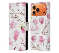 Head Case Designs Officially Licensed Anis Illustration Magnolia Flower Pattern 2 Leather Wallet Case Compatible With Apple iPhone 17 Pro Max