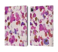 Head Case Designs Officially Licensed Anis Illustration Soft Feminine Pink Flowers Mix Pattern Leather Wallet Case Compatible With Apple iPad Pro 12.9 2020/2021/2022