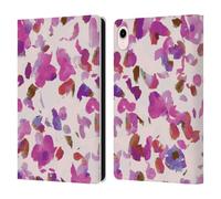 Head Case Designs Officially Licensed Anis Illustration Soft Feminine Pink Flowers Mix Pattern Leather Wallet Case Compatible With Apple iPad mini (2021/2024)